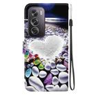 For OPPO Reno12 Pro 5G Global Crystal Texture Colored Drawing Leather Phone Case(Heart Shaped) - 3