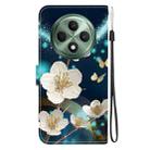 For OPPO Reno12 F 5G Crystal Texture Colored Drawing Leather Phone Case(Magnolia) - 3