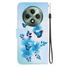 For OPPO Reno12 F 5G Crystal Texture Colored Drawing Leather Phone Case(Blue Butterflies) - 3