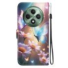 For OPPO Reno12 F 5G Crystal Texture Colored Drawing Leather Phone Case(Butterfly Love Flower) - 3