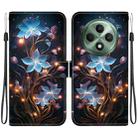 For OPPO Reno12 F 5G Crystal Texture Colored Drawing Leather Phone Case(Little Lantern Flower) - 1