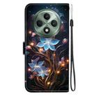For OPPO Reno12 F 5G Crystal Texture Colored Drawing Leather Phone Case(Little Lantern Flower) - 3