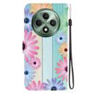 For OPPO Reno12 F 5G Crystal Texture Colored Drawing Leather Phone Case(Sunflowers) - 3