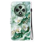 For OPPO Reno12 F 5G Crystal Texture Colored Drawing Leather Phone Case(Jade Flowers) - 3