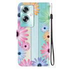 For OPPO A79 Global Crystal Texture Colored Drawing Leather Phone Case(Sunflowers) - 3