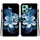 For Redmi Note 12 5G / Poco X5 Crystal Texture Colored Drawing Leather Phone Case(Black Orchid) - 1