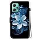 For Redmi Note 12 5G / Poco X5 Crystal Texture Colored Drawing Leather Phone Case(Black Orchid) - 3