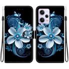 For Redmi Note 12 Pro / Poco X5 Pro Crystal Texture Colored Drawing Leather Phone Case(Black Orchid) - 1