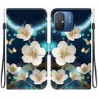 For Redmi 12C / 11A Crystal Texture Colored Drawing Leather Phone Case(Magnolia) - 1