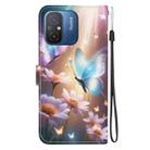 For Redmi 12C / 11A Crystal Texture Colored Drawing Leather Phone Case(Butterfly Love Flower) - 3