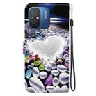For Redmi 12C / 11A Crystal Texture Colored Drawing Leather Phone Case(Heart Shaped) - 3
