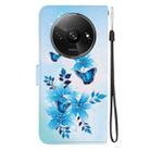 For Redmi A3 Crystal Texture Colored Drawing Leather Phone Case(Blue Butterflies) - 3