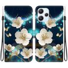 For Redmi 12 4G / 5G / Poco M6 Pro Crystal Texture Colored Drawing Leather Phone Case(Magnolia) - 1