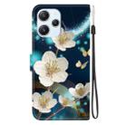 For Redmi 12 4G / 5G / Poco M6 Pro Crystal Texture Colored Drawing Leather Phone Case(Magnolia) - 3