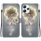 For Redmi 12 4G / 5G / Poco M6 Pro Crystal Texture Colored Drawing Leather Phone Case(Elephants) - 1
