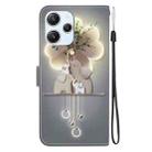 For Redmi 12 4G / 5G / Poco M6 Pro Crystal Texture Colored Drawing Leather Phone Case(Elephants) - 3