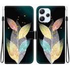 For Redmi 12 4G / 5G / Poco M6 Pro Crystal Texture Colored Drawing Leather Phone Case(Colored Leaves) - 1