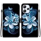 For Redmi 12 4G / 5G / Poco M6 Pro Crystal Texture Colored Drawing Leather Phone Case(Black Orchid) - 1