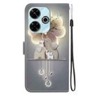 For Redmi 13 4G / Poco M6 Crystal Texture Colored Drawing Leather Phone Case(Elephants) - 3