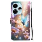 For Redmi 13 4G / Poco M6 Crystal Texture Colored Drawing Leather Phone Case(Butterfly Love Flower) - 3