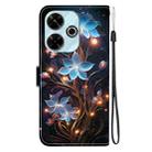 For Redmi 13 4G / Poco M6 Crystal Texture Colored Drawing Leather Phone Case(Little Lantern Flower) - 3