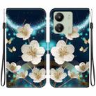 For Redmi 13C 4G / 5G / 13R 5G Crystal Texture Colored Drawing Leather Phone Case(Magnolia) - 1