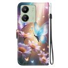 For Redmi 13C 4G / 5G / 13R 5G Crystal Texture Colored Drawing Leather Phone Case(Butterfly Love Flower) - 3