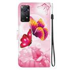 For Redmi Note 12 Pro 4G  Crystal Texture Colored Drawing Leather Phone Case(Pink Butterflies) - 3