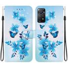 For Redmi Note 12 Pro 4G  Crystal Texture Colored Drawing Leather Phone Case(Blue Butterflies) - 1