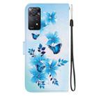 For Redmi Note 12 Pro 4G  Crystal Texture Colored Drawing Leather Phone Case(Blue Butterflies) - 3