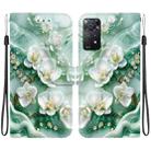 For Redmi Note 12 Pro 4G  Crystal Texture Colored Drawing Leather Phone Case(Jade Flowers) - 1