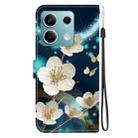 For Redmi Note 13 5G Crystal Texture Colored Drawing Leather Phone Case(Magnolia) - 3