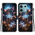 For Redmi Note 13 5G Crystal Texture Colored Drawing Leather Phone Case(Little Lantern Flower) - 1