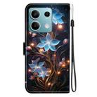 For Redmi Note 13 5G Crystal Texture Colored Drawing Leather Phone Case(Little Lantern Flower) - 3