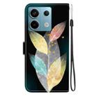 For Redmi Note 13 Pro 5G Crystal Texture Colored Drawing Leather Phone Case(Colored Leaves) - 3