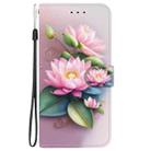 For Redmi Note 13 Pro 5G Crystal Texture Colored Drawing Leather Phone Case(Lotus) - 2