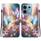 For Redmi Note 13 Pro 5G Crystal Texture Colored Drawing Leather Phone Case(Butterfly Love Flower) - 1