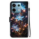 For Redmi Note 13 Pro 5G Crystal Texture Colored Drawing Leather Phone Case(Little Lantern Flower) - 3