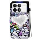 For Redmi K70 / K70 Pro Crystal Texture Colored Drawing Leather Phone Case(Heart Shaped) - 3