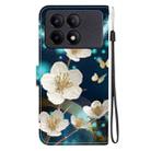 For Redmi K70E / Poco X6 Pro Crystal Texture Colored Drawing Leather Phone Case(Magnolia) - 3