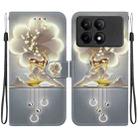 For Redmi K70E / Poco X6 Pro Crystal Texture Colored Drawing Leather Phone Case(Sika Deer) - 1