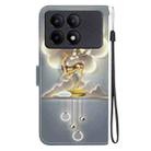 For Redmi K70E / Poco X6 Pro Crystal Texture Colored Drawing Leather Phone Case(Sika Deer) - 3