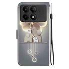 For Redmi K70E / Poco X6 Pro Crystal Texture Colored Drawing Leather Phone Case(Elephants) - 3
