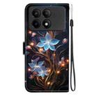 For Redmi K70E / Poco X6 Pro Crystal Texture Colored Drawing Leather Phone Case(Little Lantern Flower) - 3