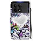 For Redmi K70E / Poco X6 Pro Crystal Texture Colored Drawing Leather Phone Case(Heart Shaped) - 3