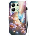 For Redmi Note 13 4G Global Crystal Texture Colored Drawing Leather Phone Case(Butterfly Love Flower) - 3
