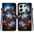 For Redmi Note 13 4G Global Crystal Texture Colored Drawing Leather Phone Case(Little Lantern Flower) - 1