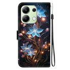 For Redmi Note 13 4G Global Crystal Texture Colored Drawing Leather Phone Case(Little Lantern Flower) - 3