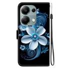 For Redmi Note 13 Pro 4G / Poco M6 Pro Crystal Texture Colored Drawing Leather Phone Case(Black Orchid) - 3