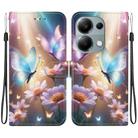 For Redmi Note 13 Pro 4G / Poco M6 Pro Crystal Texture Colored Drawing Leather Phone Case(Butterfly Love Flower) - 1